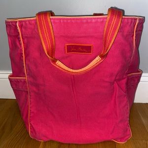 Bright Pink Vera Bradley Medium Beach Bag